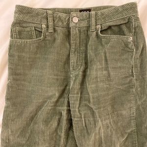 BDG Army Green Corduroy High Waisted Pants